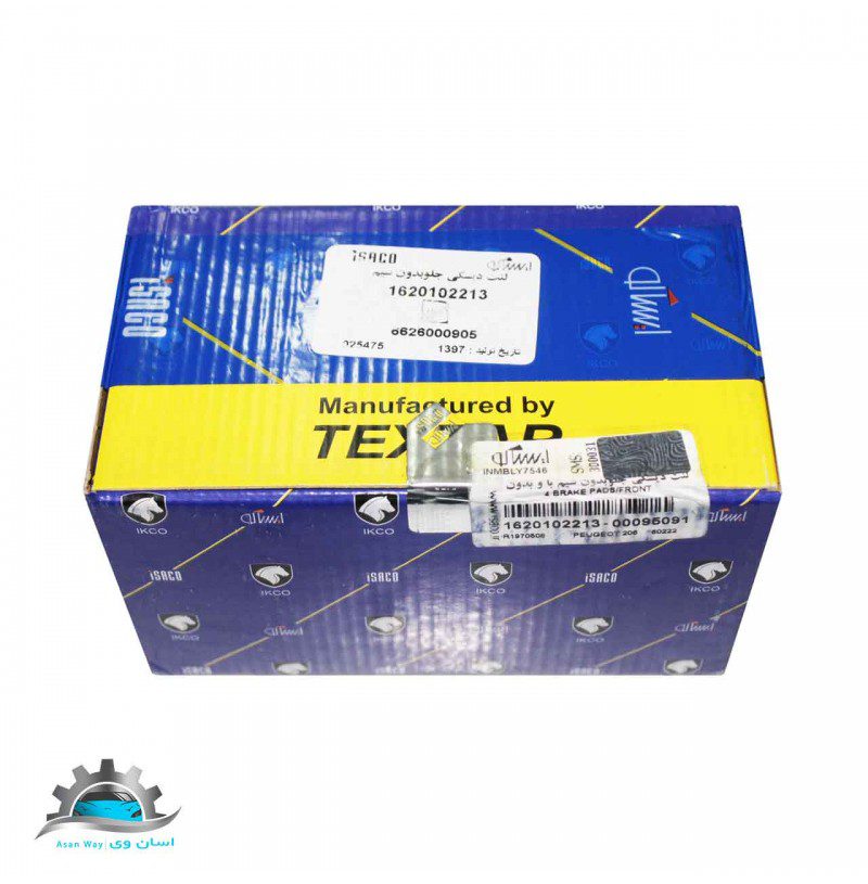 لنت جلو 206 تیپ 5 ایساکو تکستار لنت ترمز دیسکی چرخ جلو ( 206 - TU5) - ISACO - تکستار فرانسه - Image 1